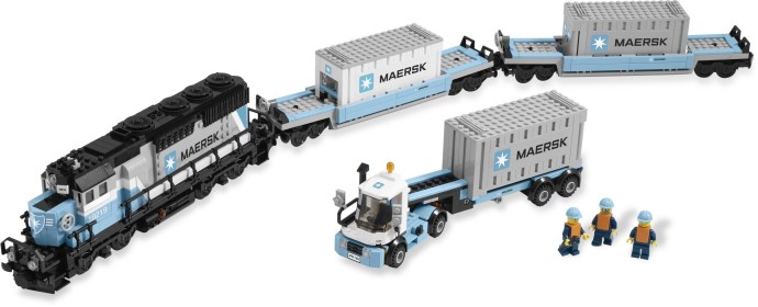 Kultowy zestaw LEGO 10219 Maersk Train – klasyka serii kolejowej z unikalnymi minifigurkami