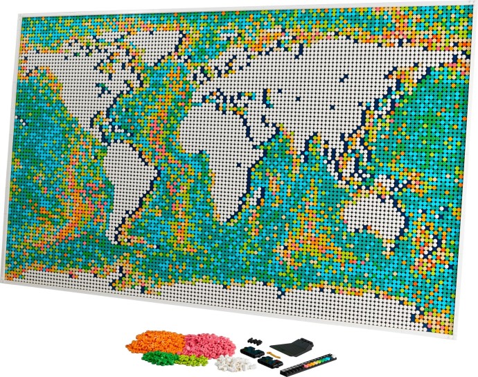 LEGO Art Mapa Świata 31203: Gigantyczna mozaika, która inspiruje twórców