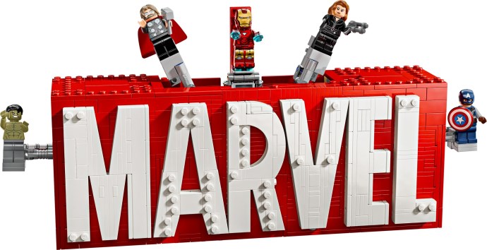 Świetna okazja na zestaw LEGO Marvel 76313 Logo MARVEL z minifigurkami w obniżonej cenie!