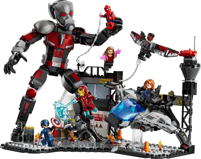 Wyjątkowa okazja cenowa na LEGO Marvel 76314 Kapitan Ameryka: Wojna bohaterów — bitwa